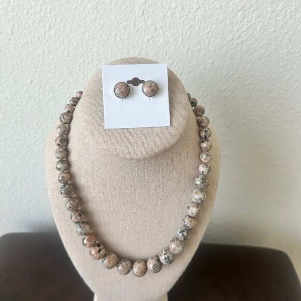 Jay King Burmese Multi Color LANTANA STONE Necklace and Earrings Set NWT